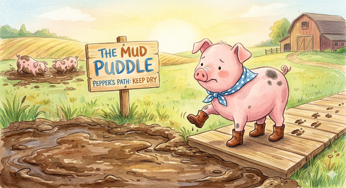 Pepper the Pig Who Hated Mud Story