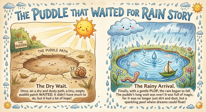the puddle that waited for rain story